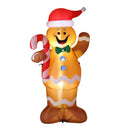 Jingle Jollys Christmas Inflatable Gingerbread Man 1.5M Height LED Decorations Illuminated