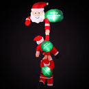 Jingle Jollys Christmas Inflatable Climbing Santa 2.5M Height LED Decorations Illuminated