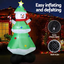 Jingle Jollys Christmas Inflatable Snowman Tree 2.75M Height LED Decorations Illuminated