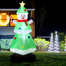 Jingle Jollys Christmas Inflatable Snowman Tree 2.75M Height LED Decorations Illuminated
