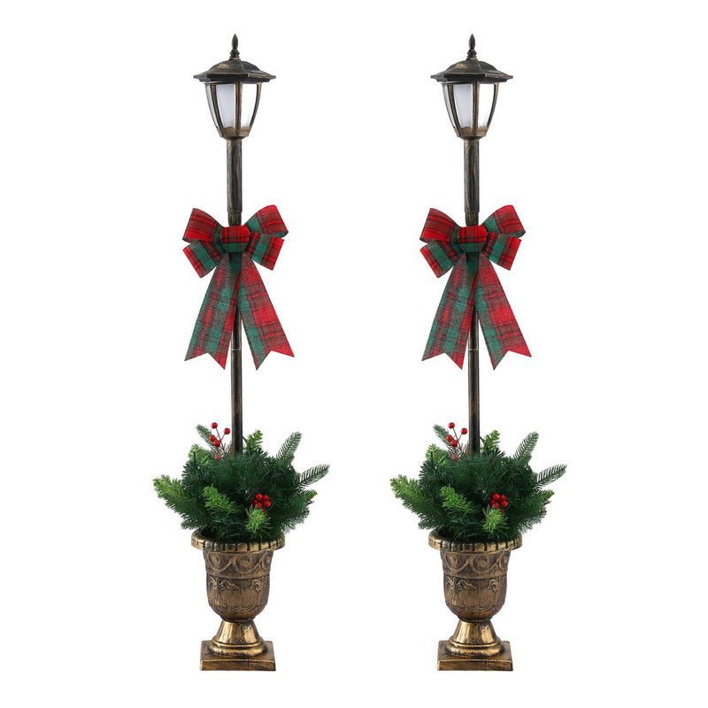 Jingle Jollys Christmas Lights 125cm Lamp Post 50 LED Fairy Light Decorations