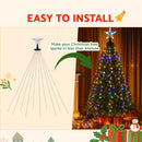 Jingle Jollys 2.5M Christmas Lights Waterfall String Light 300 LED Star Topper