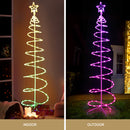 Jingle Jollys Christmas Tree 1.8m 100 RGB LED Rope Lights Xmas Trees Decoration