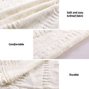 Jingle Jollys Christmas Tree Skirt 120cm Knitted Xmas Tree Ornaments Decor Beige