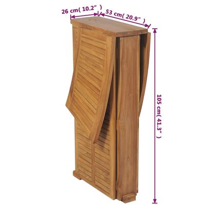 Folding Bar Table 155x53x105 cm Solid Teak Wood