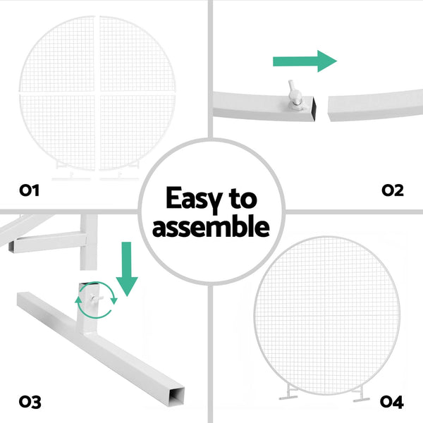 2M Round Backdrop Stand – Wedding & Event Display Frame