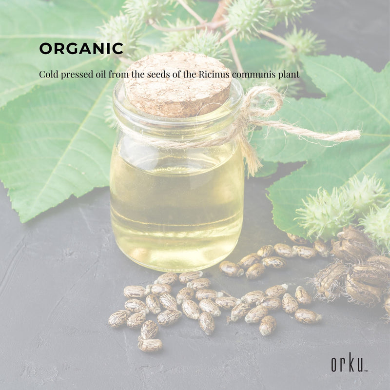 100ml Organic Castor Oil - Hexane Free Cold Pressed Anti Oxidant Skin Hair Care
