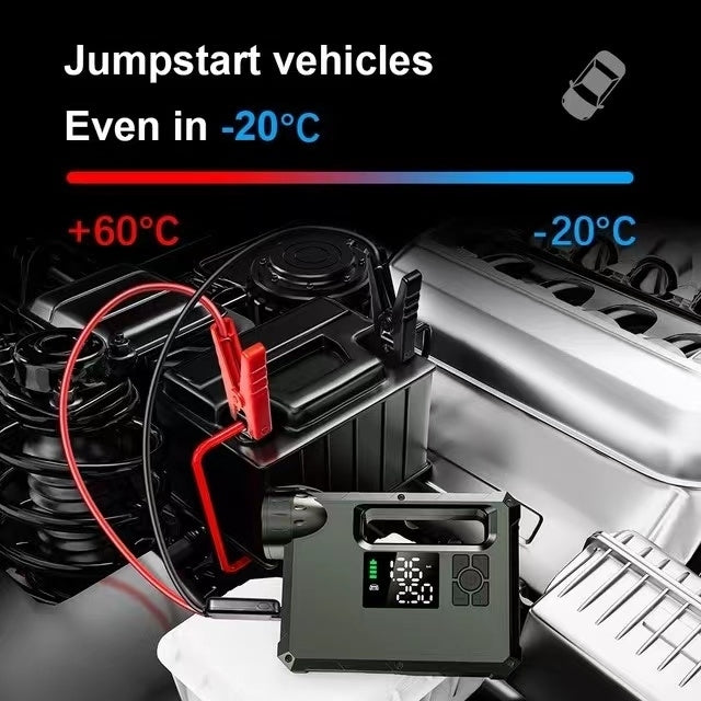 CHOETECH TC0017 4-in-1 10000mAh Car Jump Starter + Power Bank + Air Pump + LED Flashlight