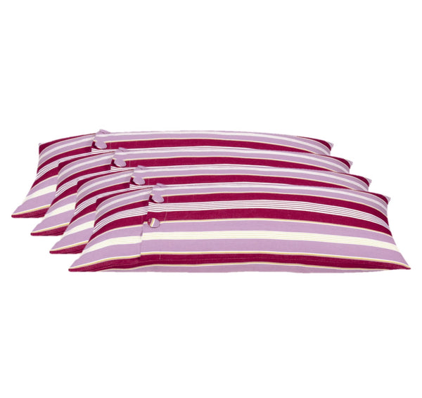 Pack of 4 Coste Fuchsia 35x70cm Multicoloured Striped Cushion Cover