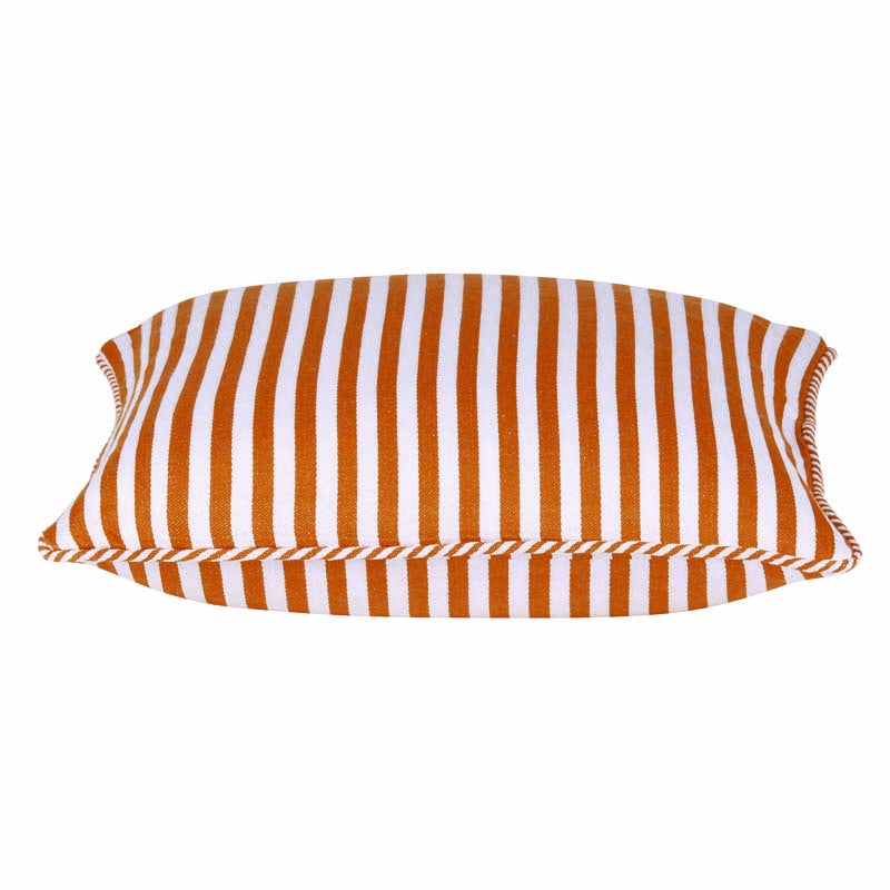 Pack of 4 Dandi Orange & White Striped Nautical Cushion Covers 40x40cm