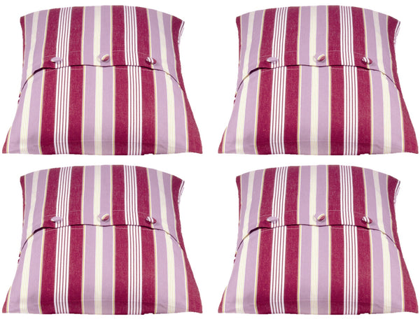 Pack of 4 Coste Fuchsia 50x50cm Striped Cushion Cover