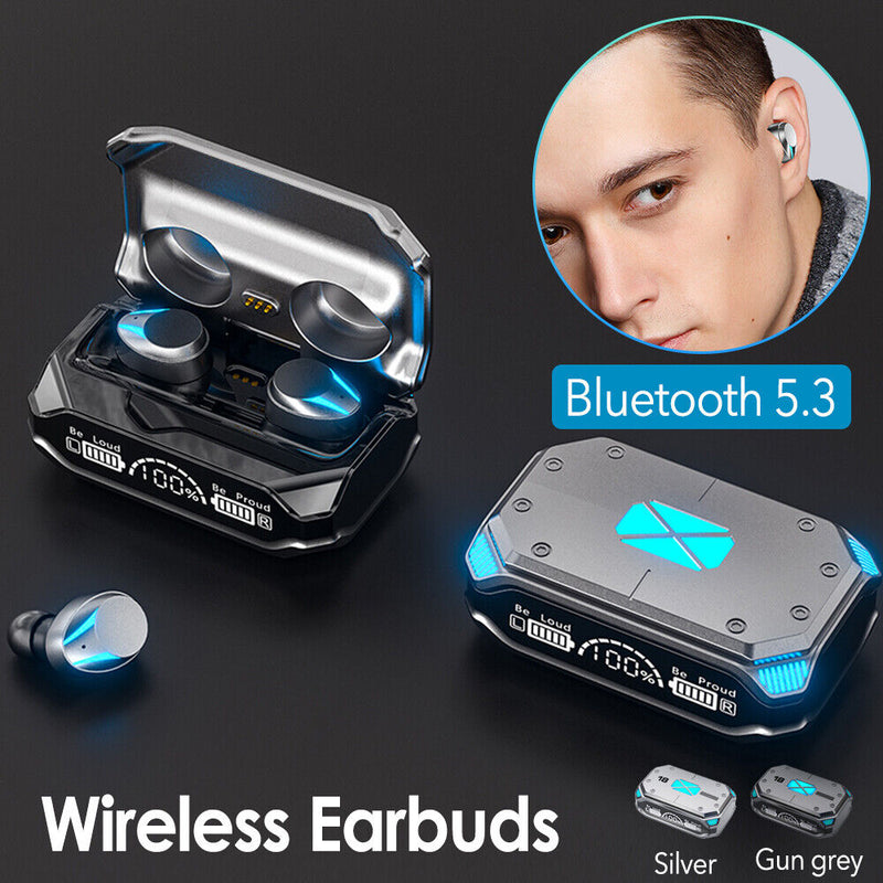 M41 TWS Bluetooth V5.3 Headphone Sports Cyberpunk Earphone HiFi Stereo LED Display