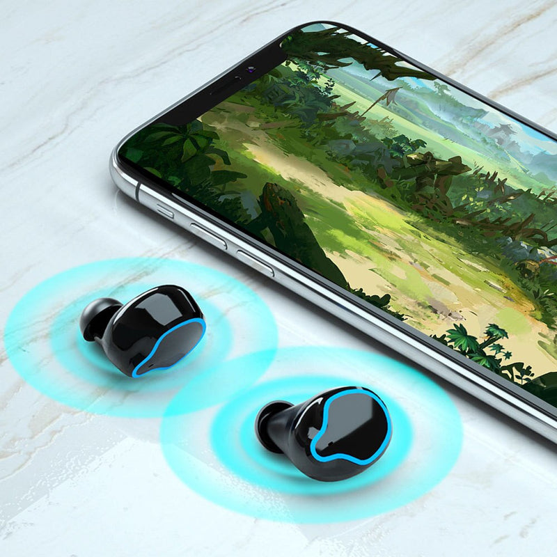 Wireless Earphones Mirror Power Display Touch Control HiFi Earbuds Bluetooth 5.1 With Mic