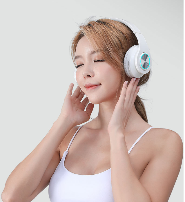 Bluetooth 5.0 Wireless Earphones Foldable Headset Stereo Headphones (Black)
