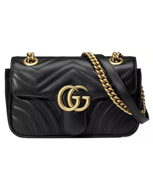 GG Marmont Small Shoulder Bag with Structured Chain Design and Flap Closure One Size Women